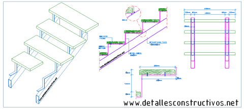 Wood Stair Stringer Details  STAIRS  detallesconstructivos net